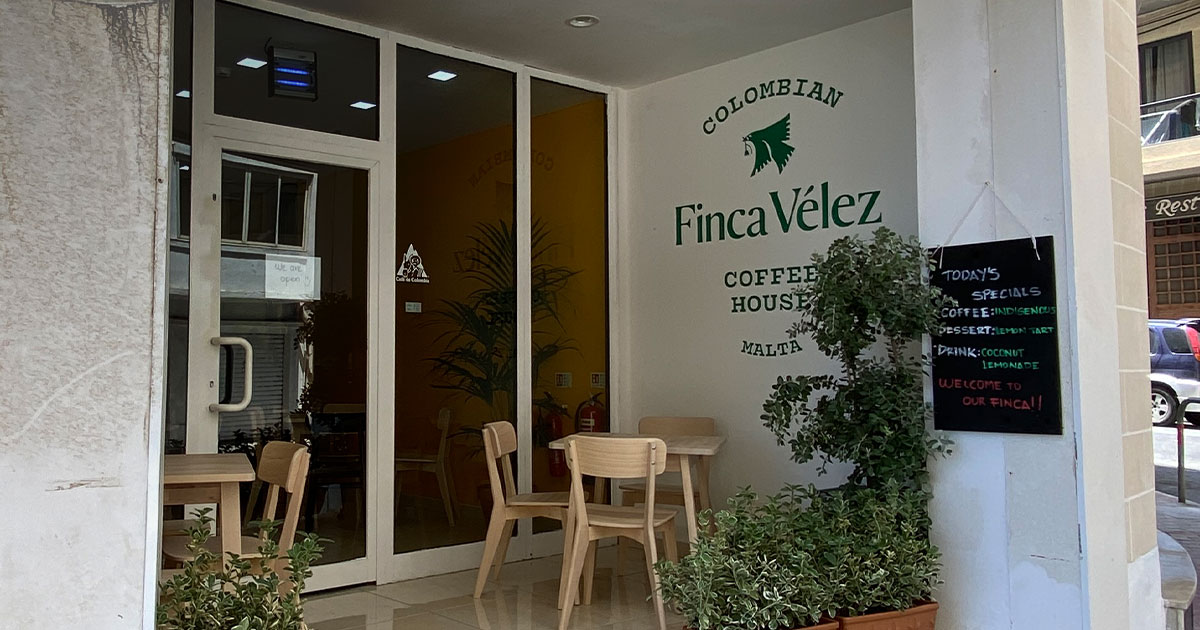 Finca Velez Speciality coffee shop in Sliema, Malta